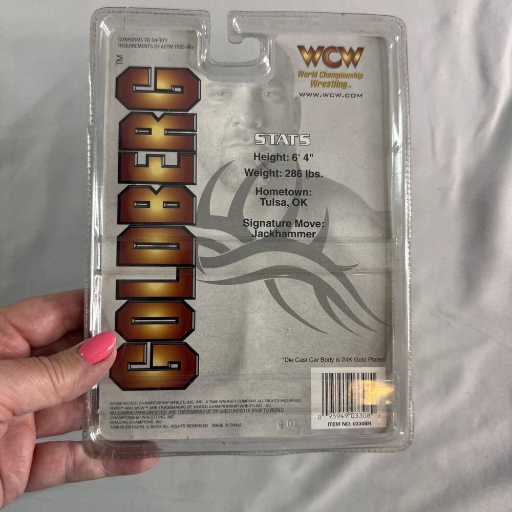WCW Goldberg 24K Gold Championship Edition Die Cast Car Racing 1 of 9,999 - Picture 3 of 7